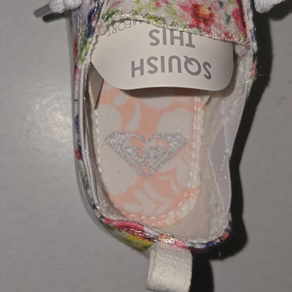 Roxy Libbie Slide On Canvas Floral Print Memory Foam Womens Size 6 NWT
